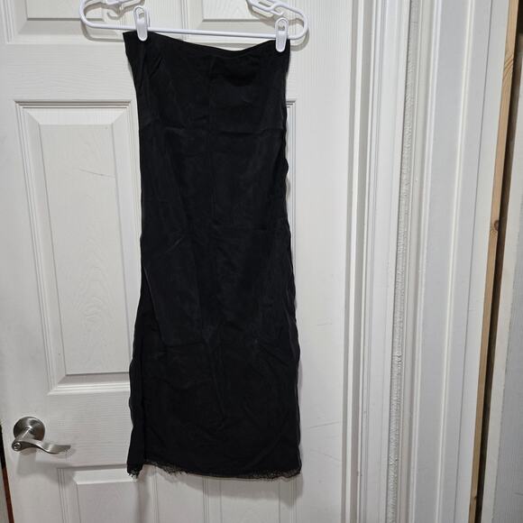 AG Cupro Strapless Midi Dress Black Size Small - Picture 12 of 12